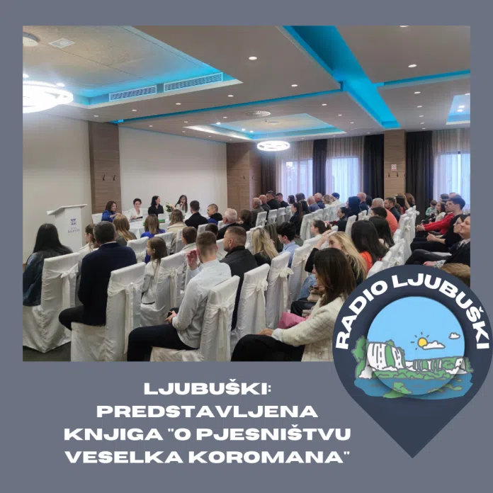 Predstavljena knjiga”O pjesništvu Veselka Koromana” autorice dr.sc. Ljiljane Herceg 1714129912 Predstavljena Knjigao Pjesnistvu Veselka Koromana Autorice Drsc Ljiljane Herceg