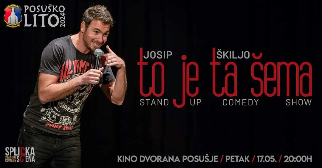 Manifestacija „Posuško lito 2024.“ ovog petka će biti otvorena stand-up showom “To je ta šema” Josipa Škilje