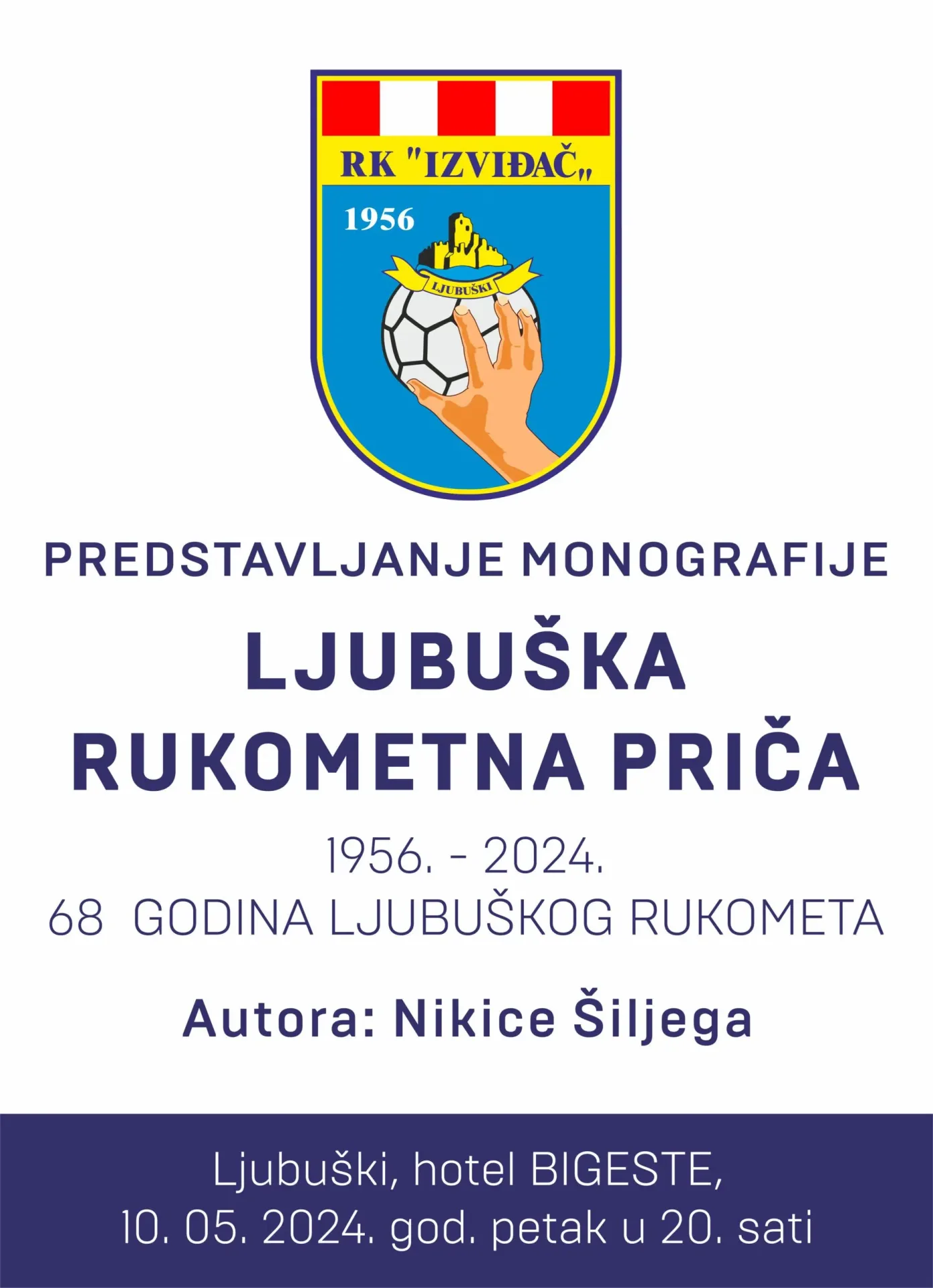 Večeras predstavljanje monografije “Ljubuška rukometna priča” autora Nikice Šiljega