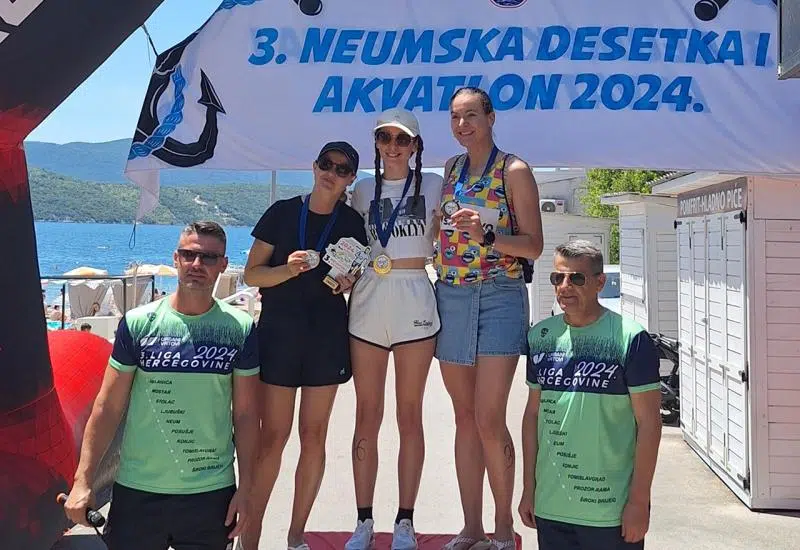 FOTO: Održano seniorsko državno prvenstvo Bosne i Hercegovine u akvatlonu uz Neumsku desetku