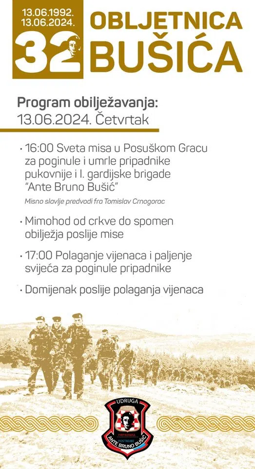 Najava: Obilježavanje 32. godišnjice osnivanja Prve profesionalne postrojbe Pukovnije i 1718184212 Najava Obiljezavanje 32 Godisnjice Osnivanja Prve Profesionalne Postrojbe Pukovnije I