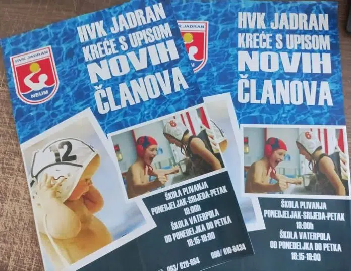 NAJAVA: Početak škole plivanja i škole vaterpola HVK Jadran Najava Pocetak Skole Plivanja I Skole Vaterpola Hvk Jadran
