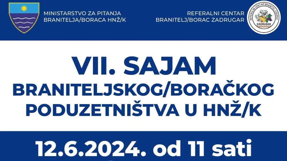 Najava Sedmog Sajma braniteljskog poduzetništva u Hercegovačko-neretvanskom kantonu