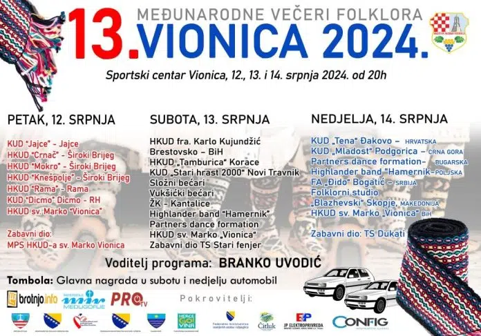 Pocetak Medunarodnih Veceri Folklora Vionica 2024 U Petak