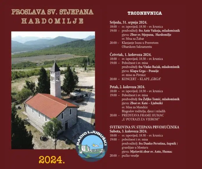Zupa Humac Proslava Blagdana Sv Stjepana U Hardomilju
