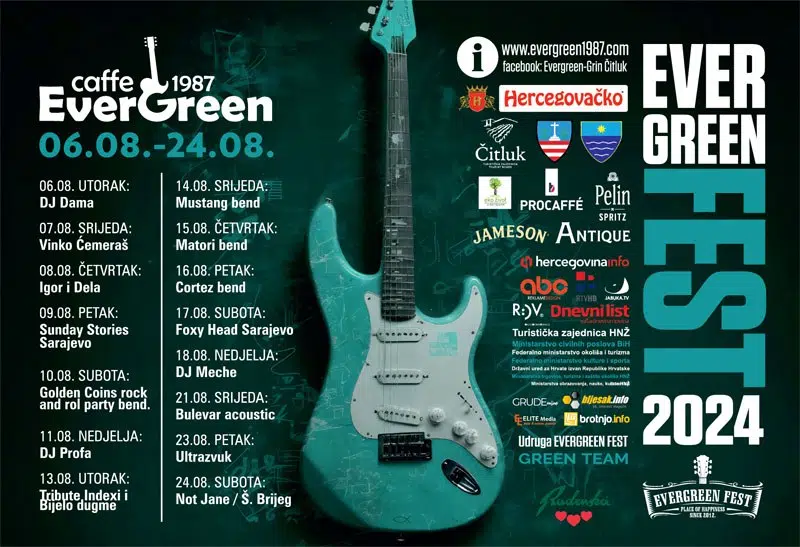 Evergreen Fest 2024: 15 dana u ritmu muzičkog spektakla u Čitluku