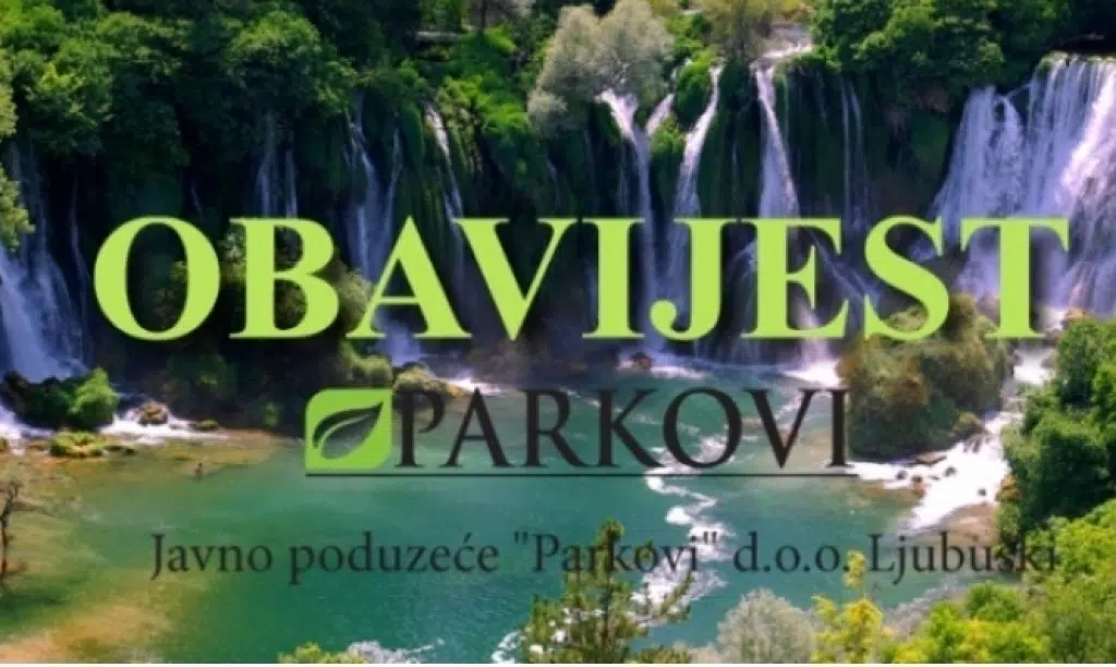 Javno preduzeće Parkovi Ljubuški: Obavijest o prekidima u snabdijevanju vodom