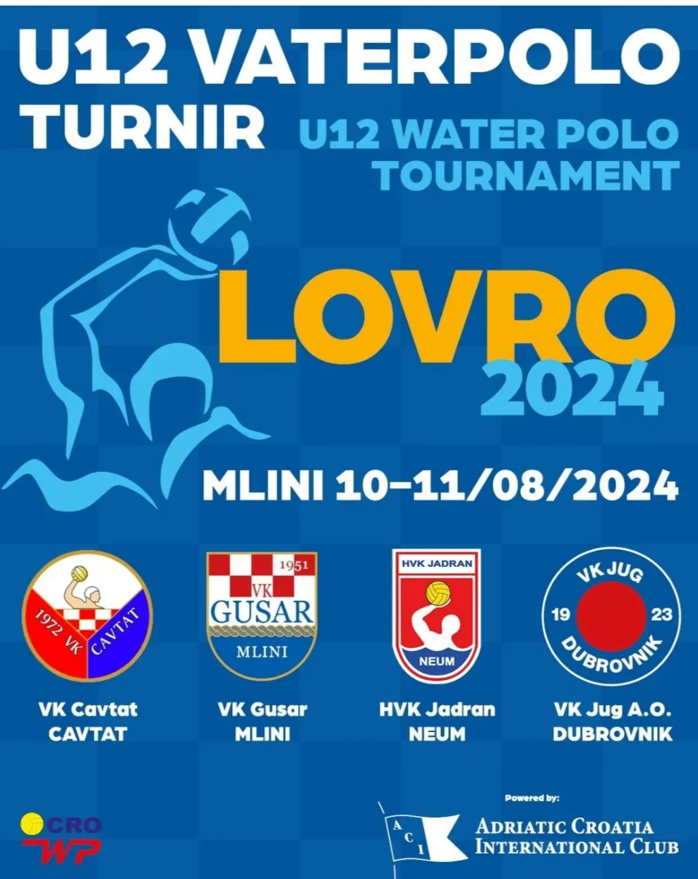 Mališani HVK Jadrana učestvovat će na turniru Lovro 2024 u Mlinima