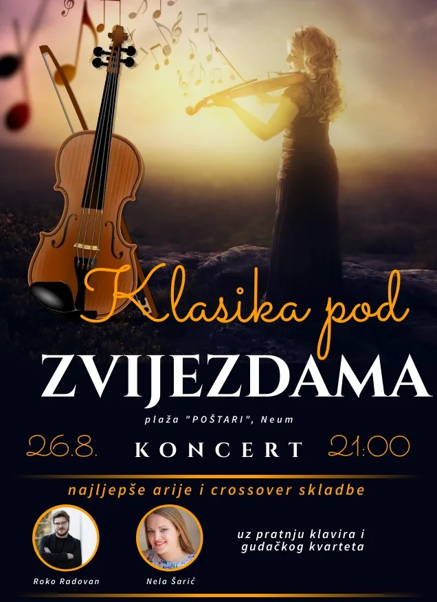 NAJAVA: Ponovni koncert “Klasika pod zvijezdama” u Neumu