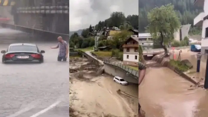 Nevrijeme U Austriji Dijelovi Beca Pod Vodom