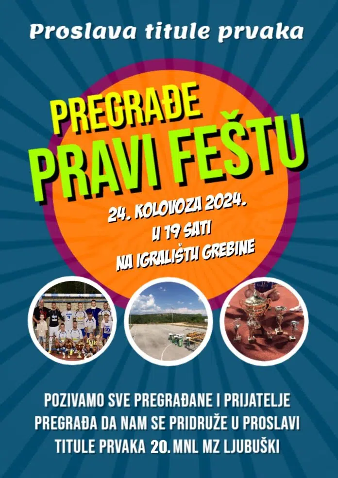Stanovnici Pregrada u subotu slave osvajanje titule prvaka 20. Mini Stanovnici Pregrada U Subotu Slave Osvajanje Titule Prvaka 20 Mini