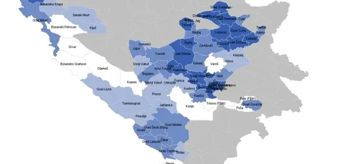 Pogledajte na kojem su mjestu općine po razvijenosti u FBIH