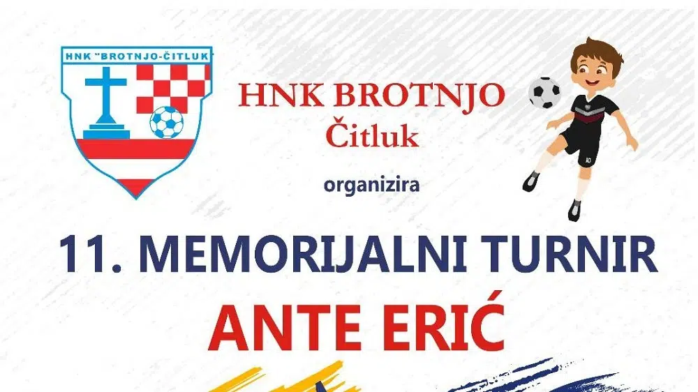 Internacionalni memorijalni turnir "Ante Erić" održat će se od 13. do 15. septembra