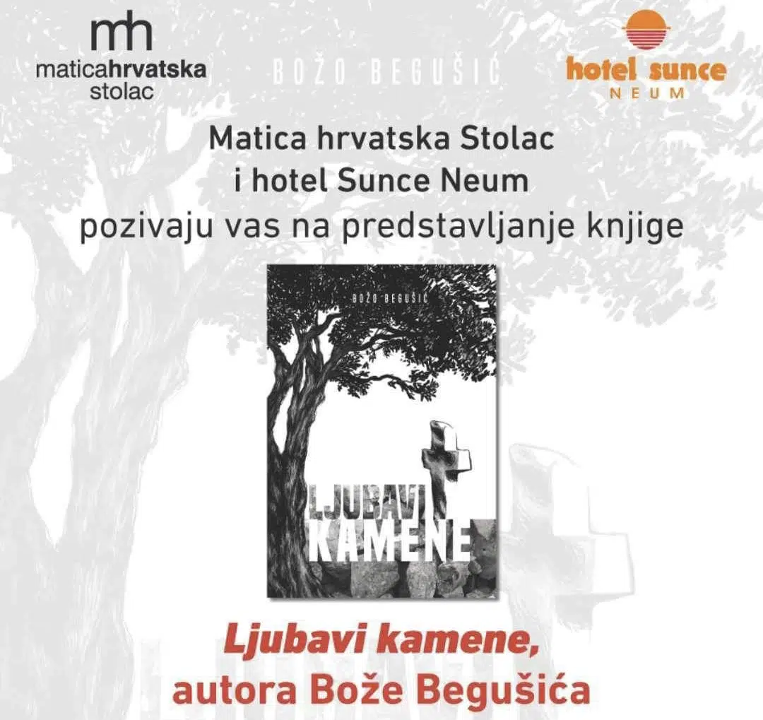 NAJAVA: U Neumu će biti održana promocija knjige “Ljubavi kamene” autora Bože Begušića