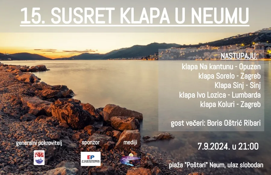 NAJAVA | XV. Tradicionalna Smotra klapa u Neumu