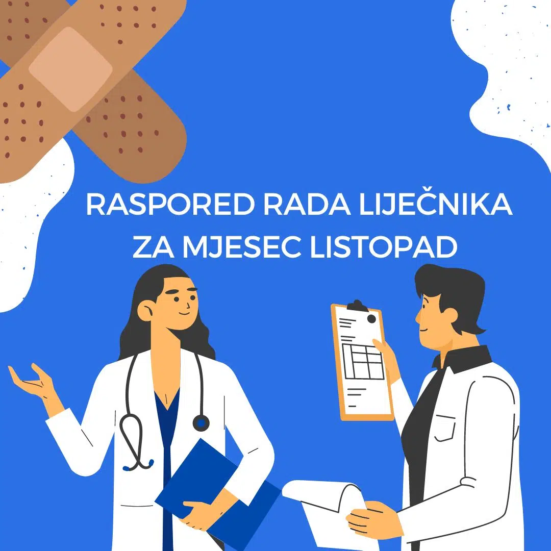 DZ Ljubuški: Plan rada liječnika za mjesec listopad