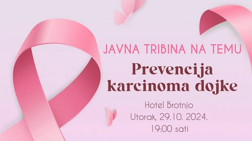Javna tribina o prevenciji karcinoma dojke 29. listopada u Čitluku