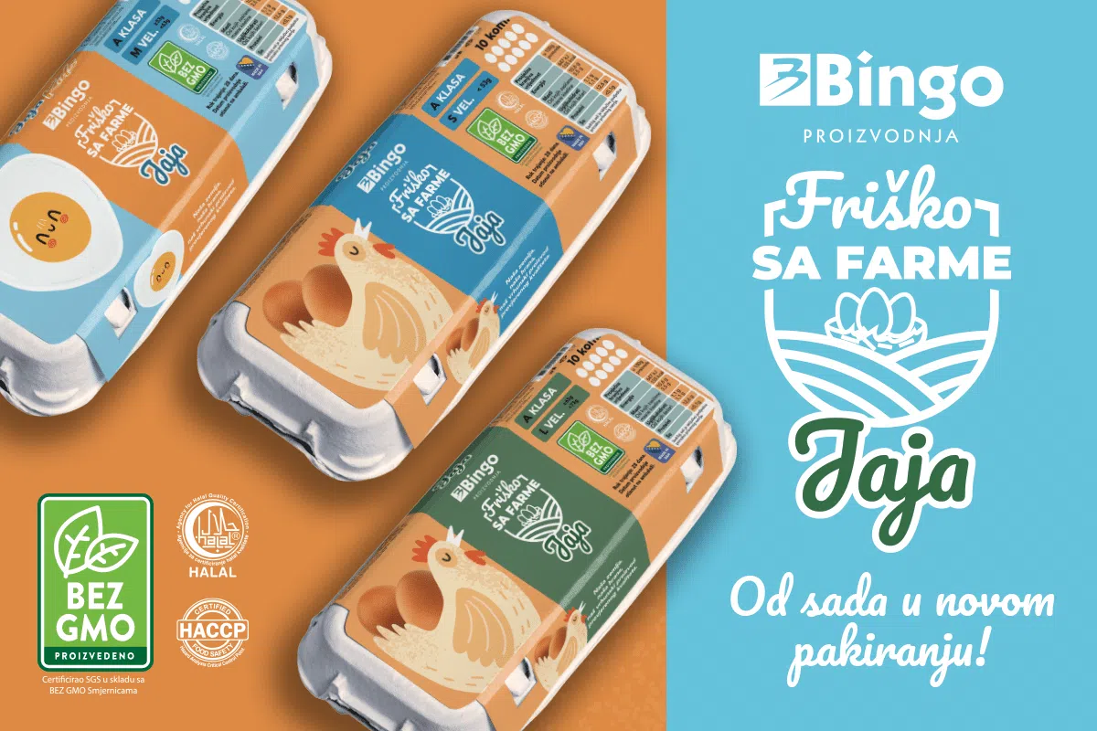 Bez GMO: 55 miliona Bingo jaja godišnje na tržištu BiH