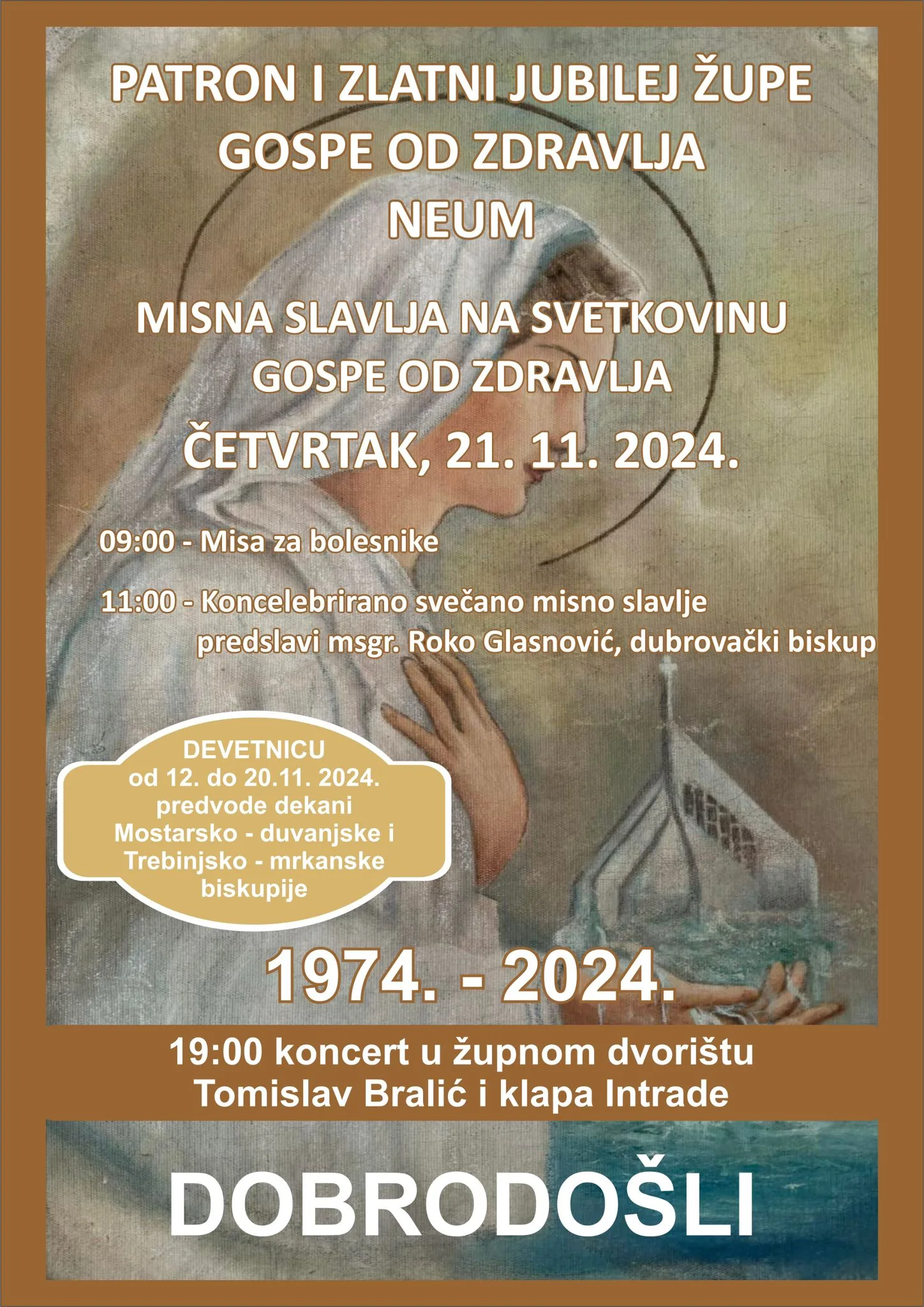 NAJAVA: Župa Gospe od Zdravlja će svečanim misnim slavljem i koncertom klape Intrade proslaviti veliki zlatni jubilej