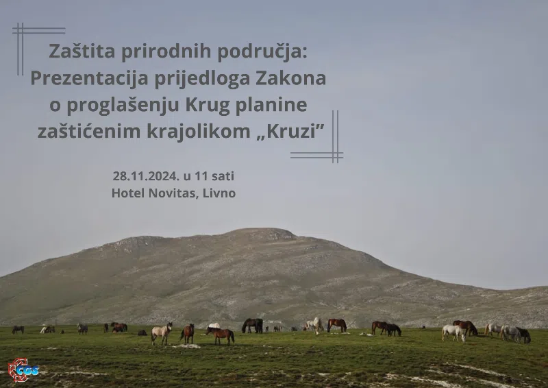 ZAŠTITA prirodnih područja: Prezentacija prijedloga Zakona  o proglašenju Krug planine zaštićenim krajolikom „Kruzi“