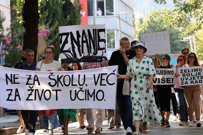 Prosvjetari iz ŽZH podržali generalni štrajk kolega u HNŽ-u