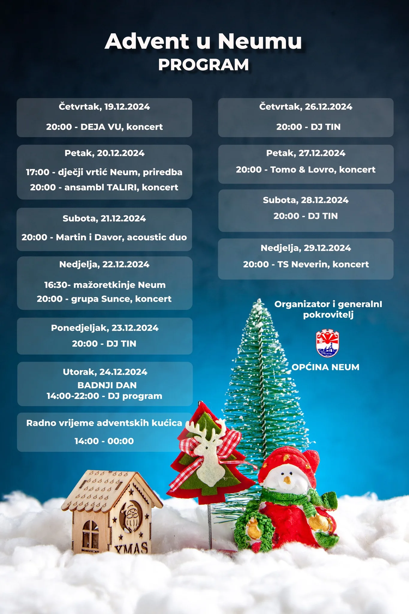 Uskoro počinje Advent u Neumu; donosimo cjelokupan program