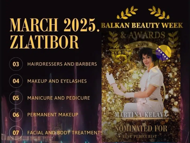 Martina Kelava nominirana za najbolju pedikerku na “Balkan Beauty Weeku”! Evo kako možete glasati…