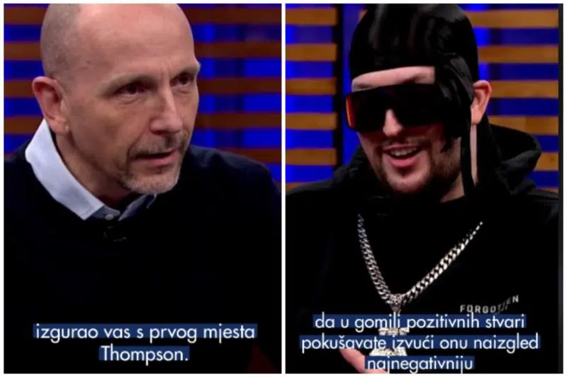 Stanković reperu Hiljsonu Mandeli postavio pitanje o Thompsonu, gledatelji oduševljeni njegovim odgovorom