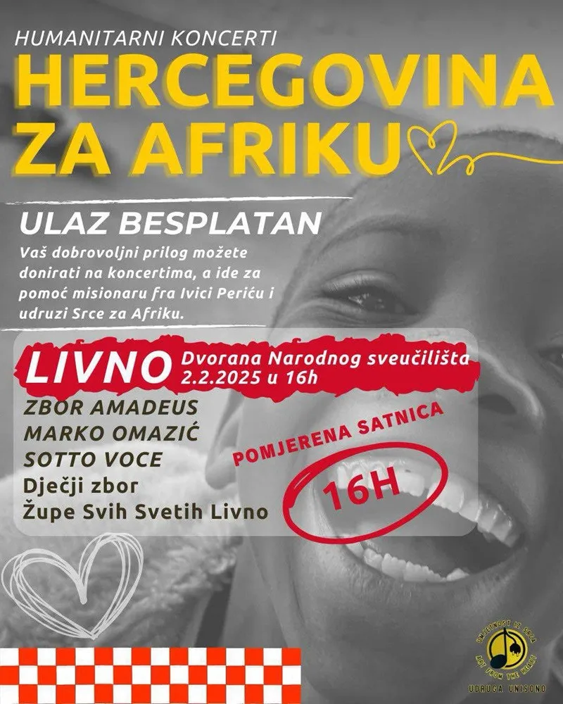 Zbog borbe za zlato pomjerena satnica humanitarnog koncerta u Livnu