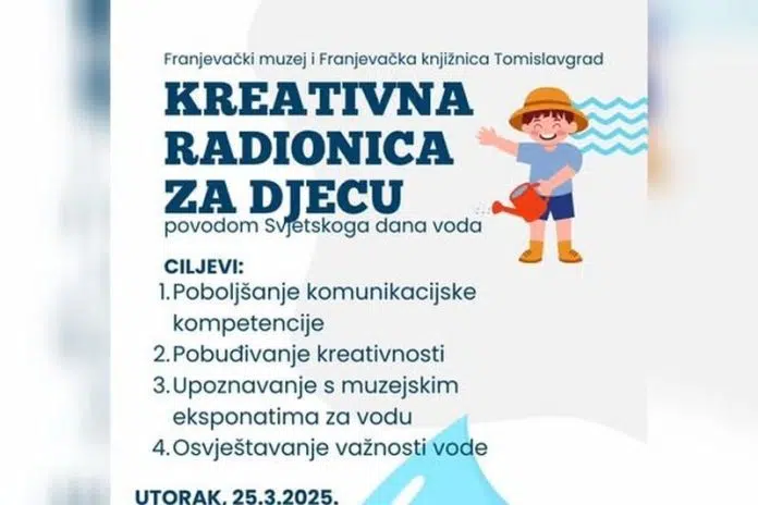Poziv na kreativnu radionicu povodom Svjetskog dana voda u Franjevačkoj