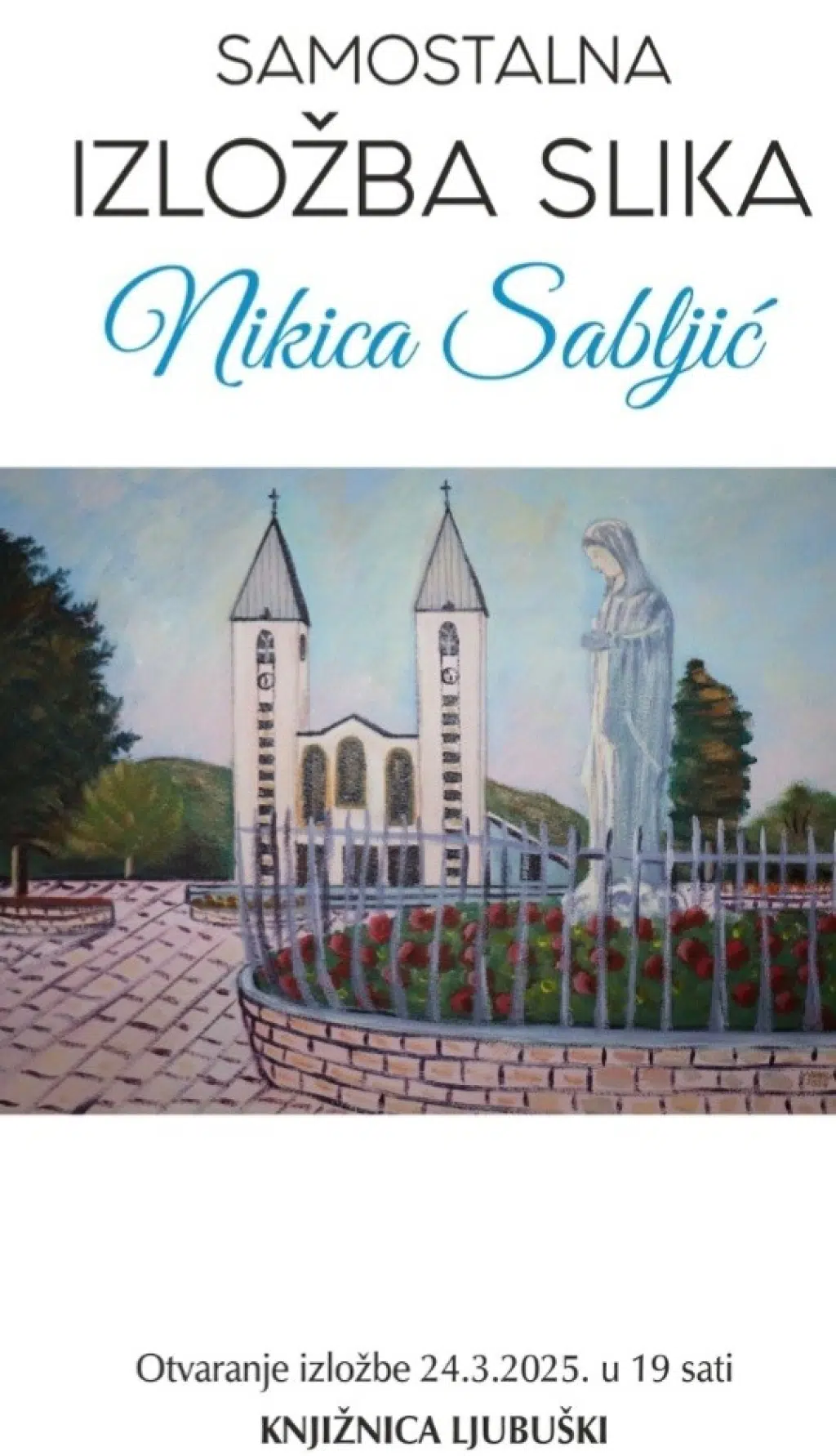 NAJAVA: U Knjižnici Ljubuški samostalna izložba slika Nikice Sabljića