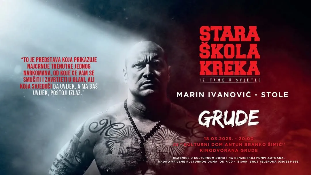 Predstava koja je digla naciju na noge stiže u Grude: Istinita priča o borbi protiv ovisnosti!