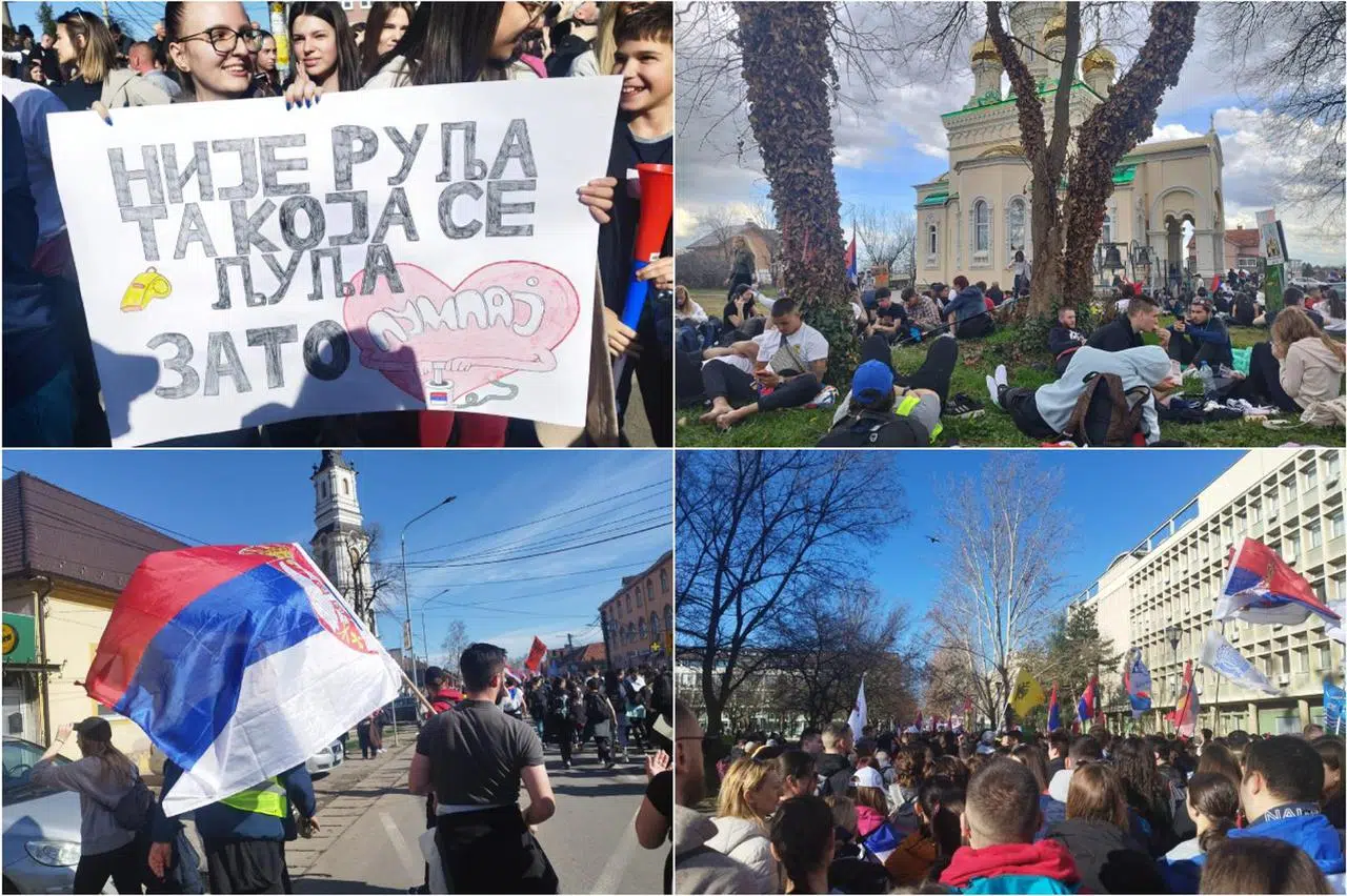 VIDEO Srbija na nogama, kolone auta idu prema Beogradu, policija pred zgradom Skupštine: “Ovaj kriminalni režim sigurno pada!”