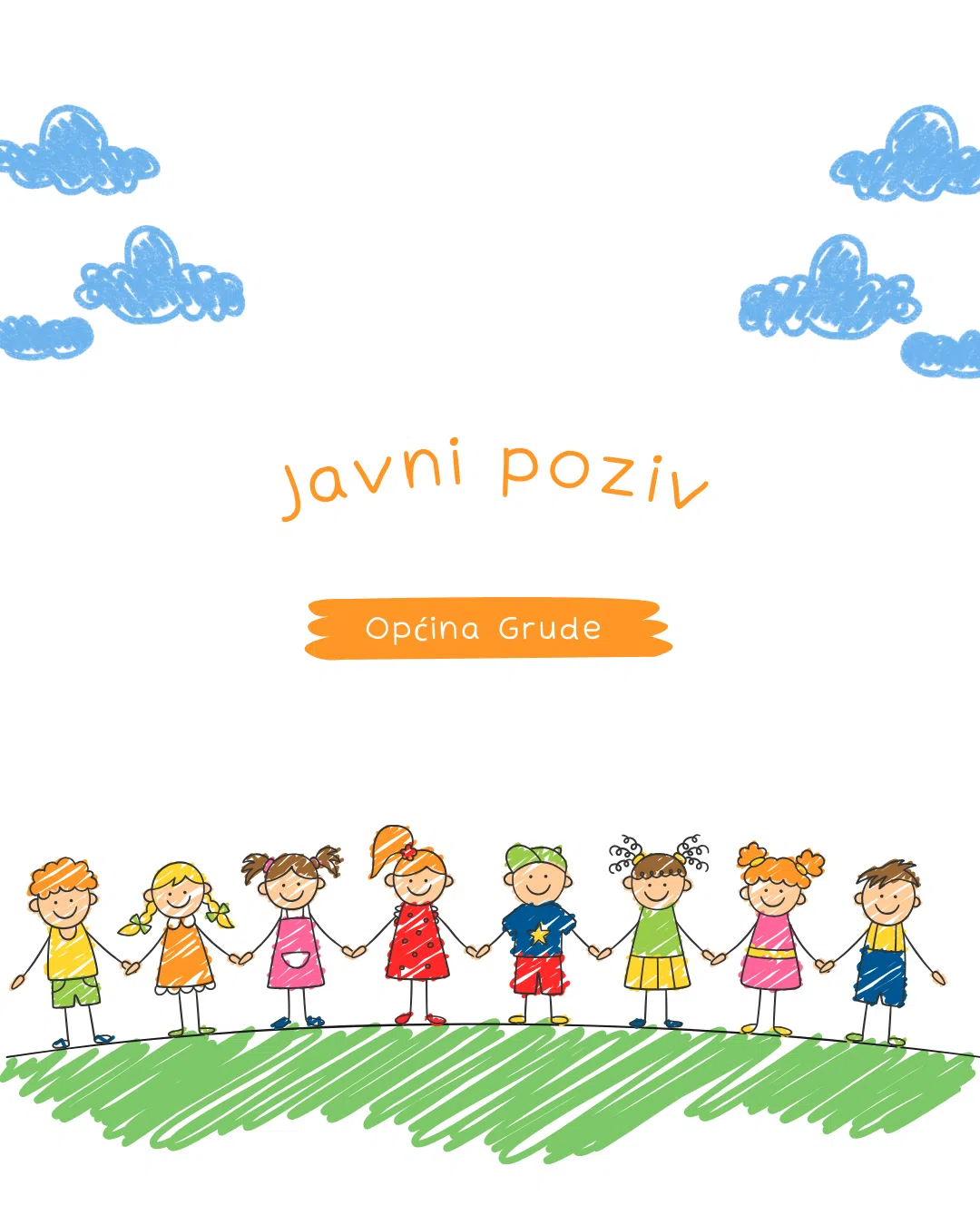 Javni poziv za raspodjelu financijskih sredstava dječjim vrtićima na području općine Grude kao potporu roditeljima djece rane i predškolske dobi