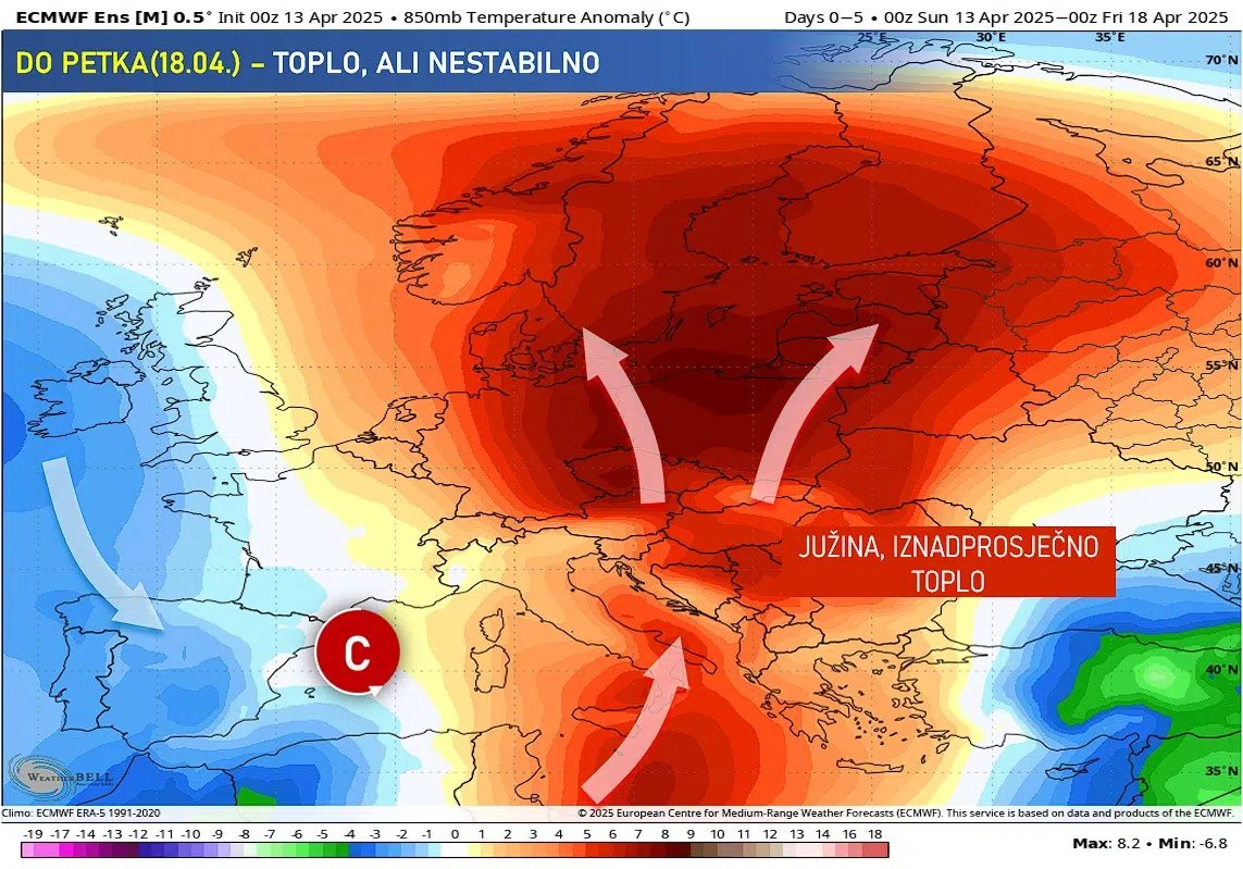 BH Meteo izdao upozorenje: Vjetar, saharska prašina i temperature do 28 stupnjeva