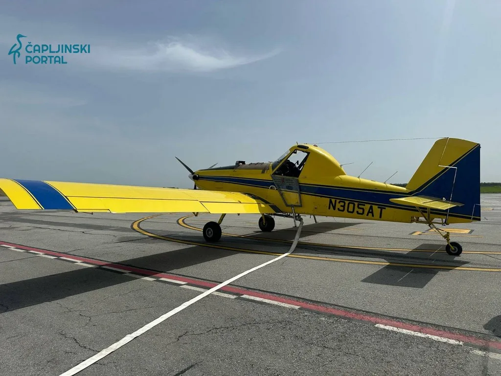 VIDEO | Air Tractor uključen u gašenje velikog požara na Crnom brdu kod Čapljine