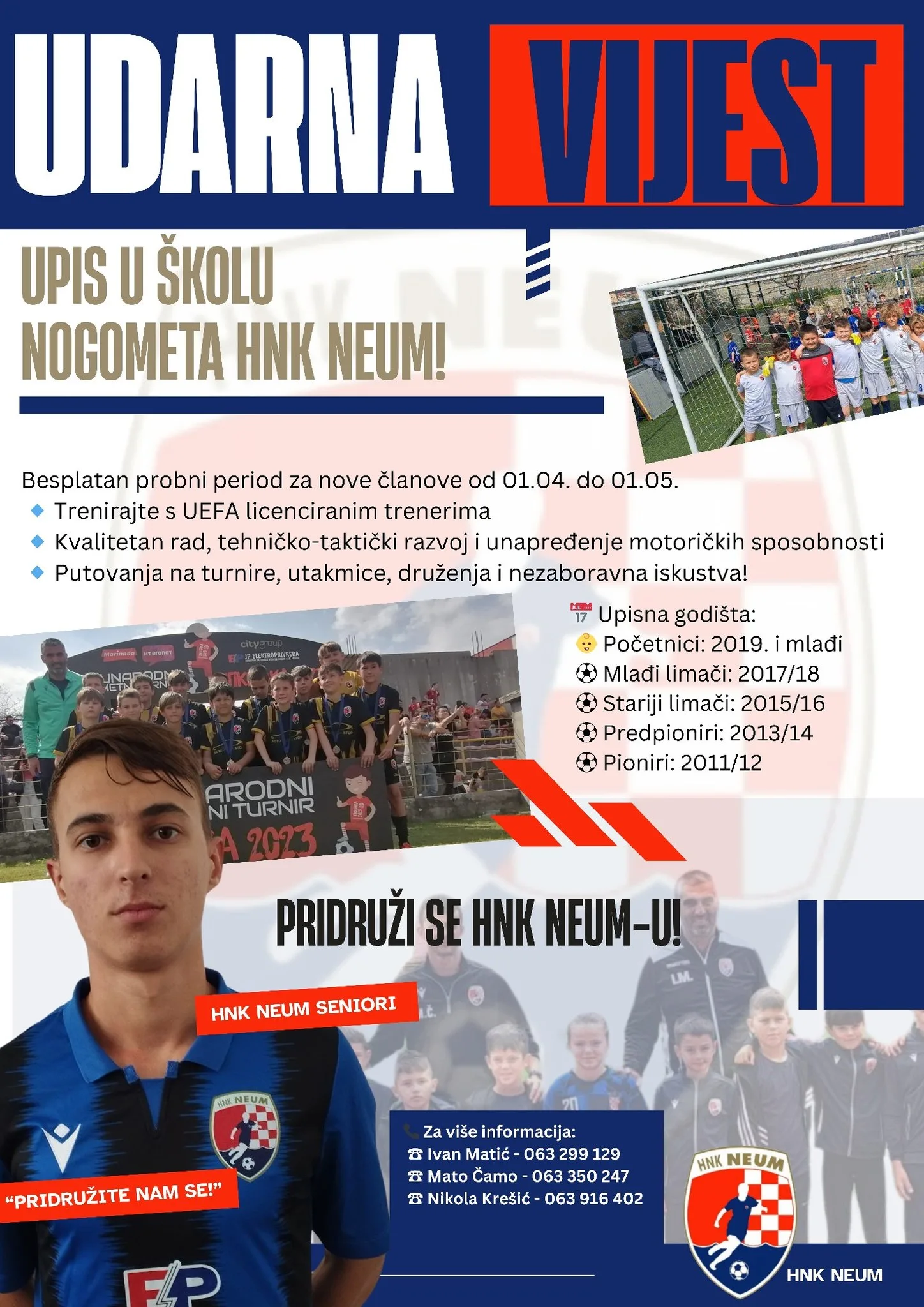 Krenuli su upisi u školu nogometa HNK Neum, pridruži se!