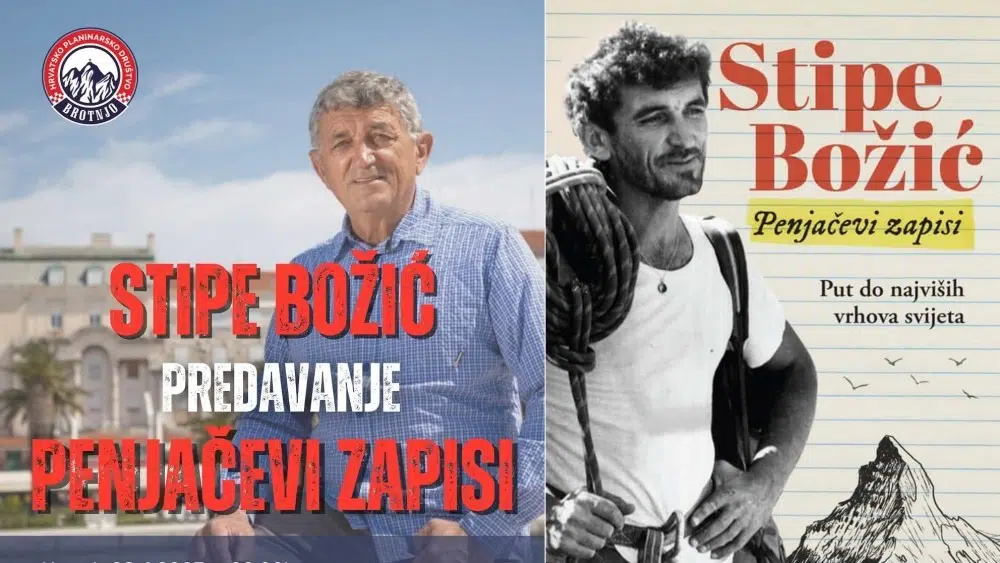 Najavljujemo: Predavanje Stipe Božića „Penjačevi zapisi – Put do najviših vrhova svijeta“