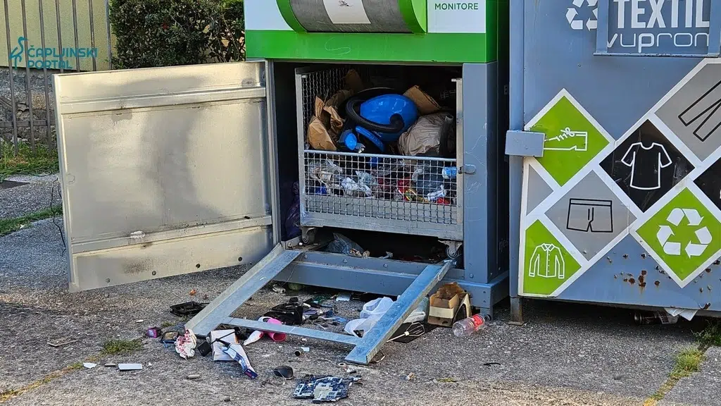 FOTO | Ponovno obijeni kontejneri za tehnički otpad: Imaju li ovakve kutije uopće smisla?