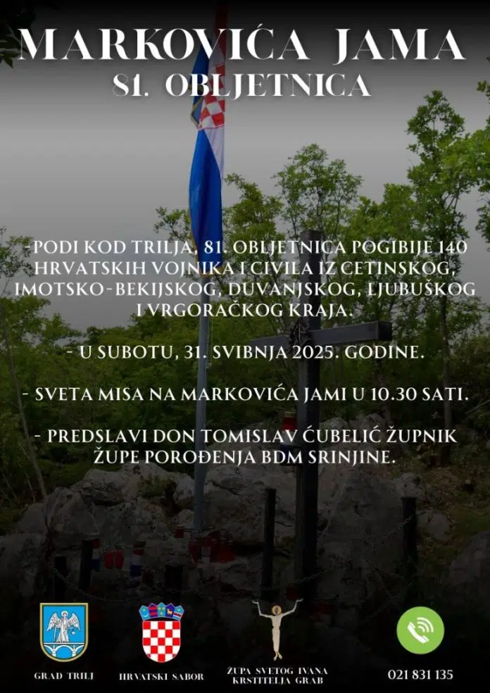 U subotu 81.obljetnica stradanja 140 pripadnika hrvatske vojske i civila,