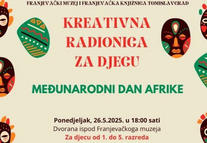 Kreativna radionica za djecu: Međunarodni dan Afrike