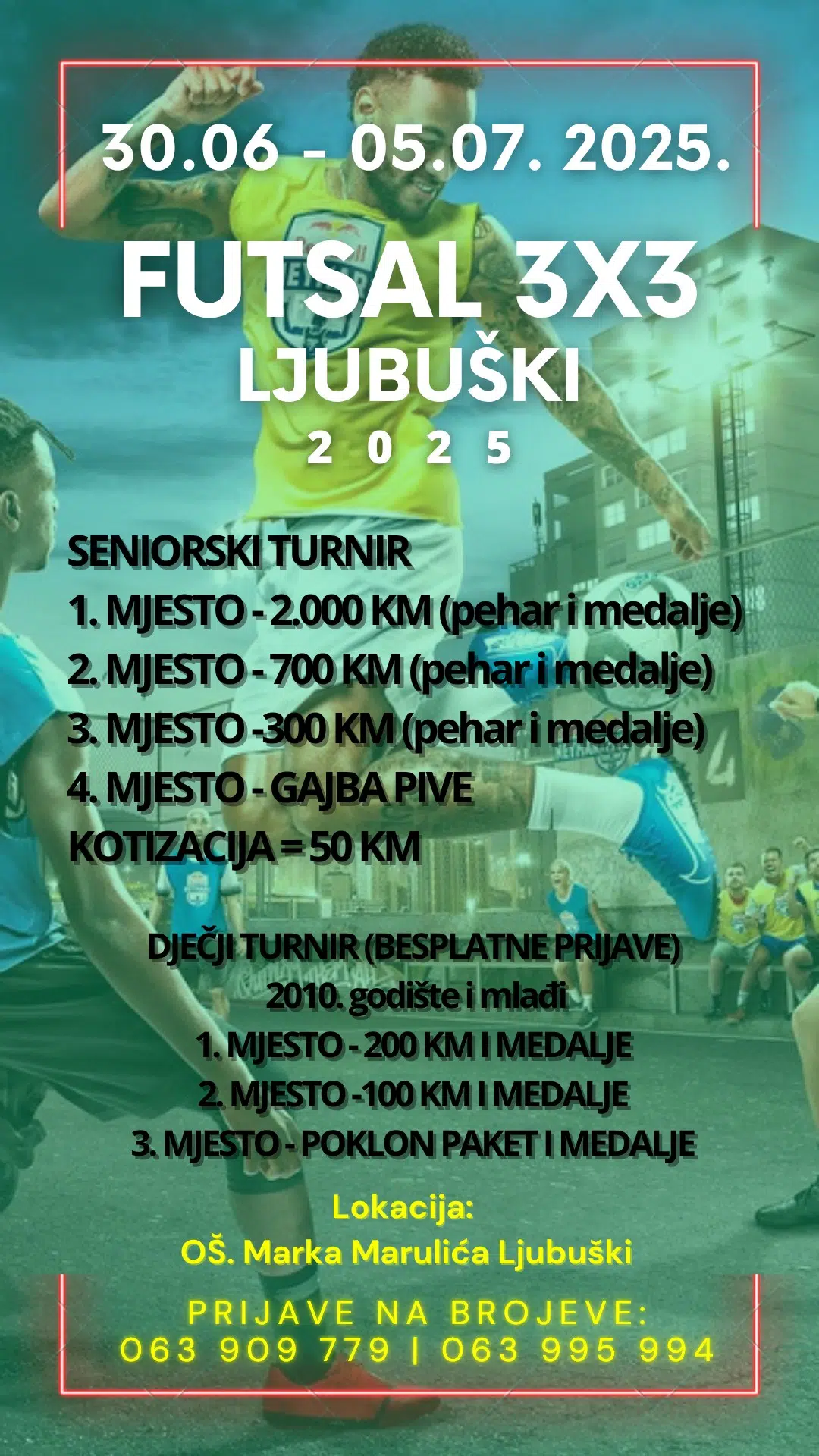 Danas počinje 5. Futsal 3×3 Ljubuški – 84 ekipe i više od 400 igrača