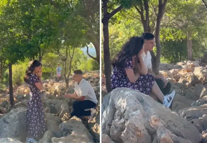 Zaruke ispunjene vjerom i tišinom Međugorja: Emotivna prosidba na Brdu