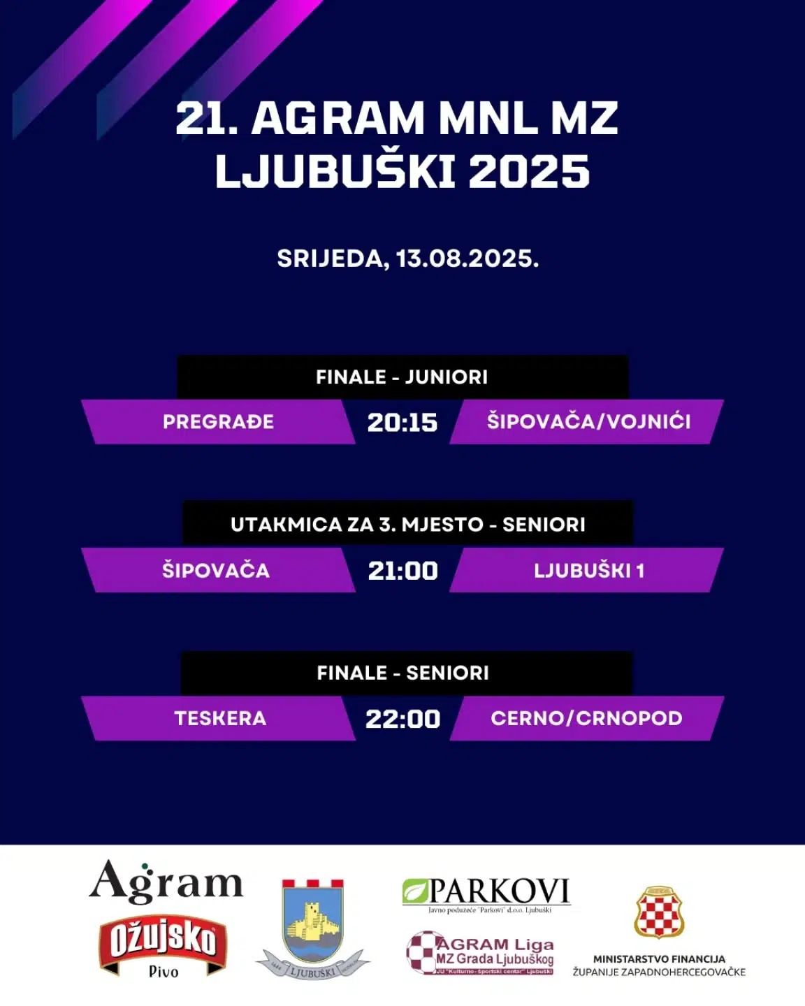Ljubuški: Večeras završnica Agram malonogometne lige MZ