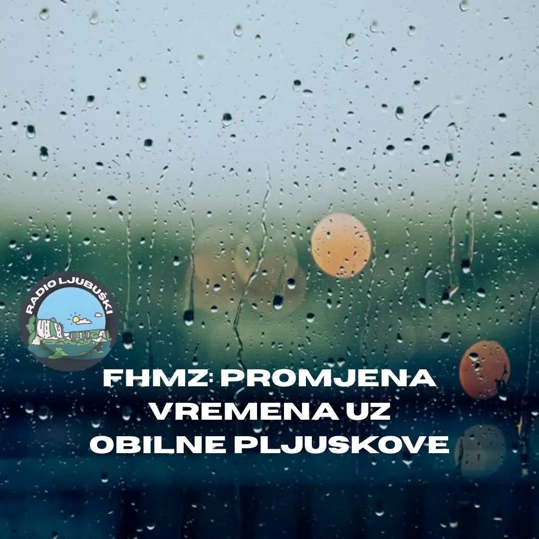 Stiže promjena vremena uz najavu obilnih pljuskova