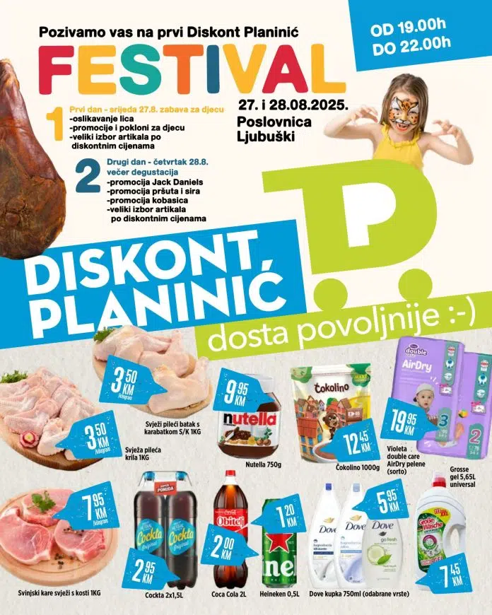 Prvi Diskont Planinić Festival 27. i 28.kolovoza u poslovnici Ljubuški