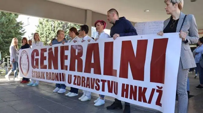 Štrajk zdravstvenih radnika u HNŽ: Hitni slučajevi se zbrinjavaju