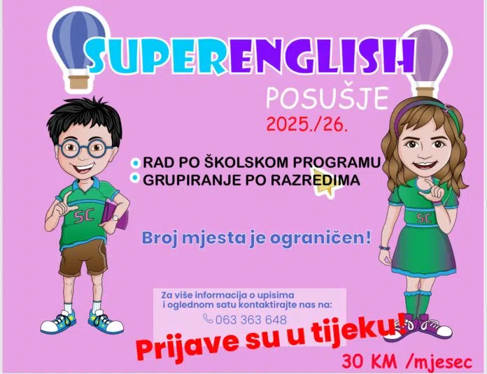 Škola stranih jezika SUPERENGLISH otvara upise