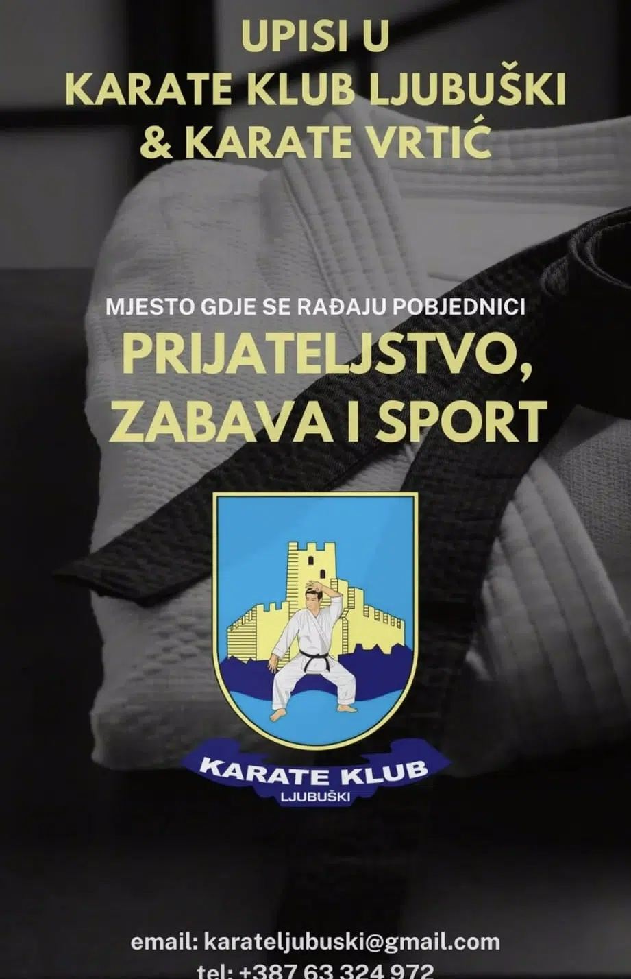 Karate klub Ljubuški i podružnica Vitina otvaraju upise za nove članove