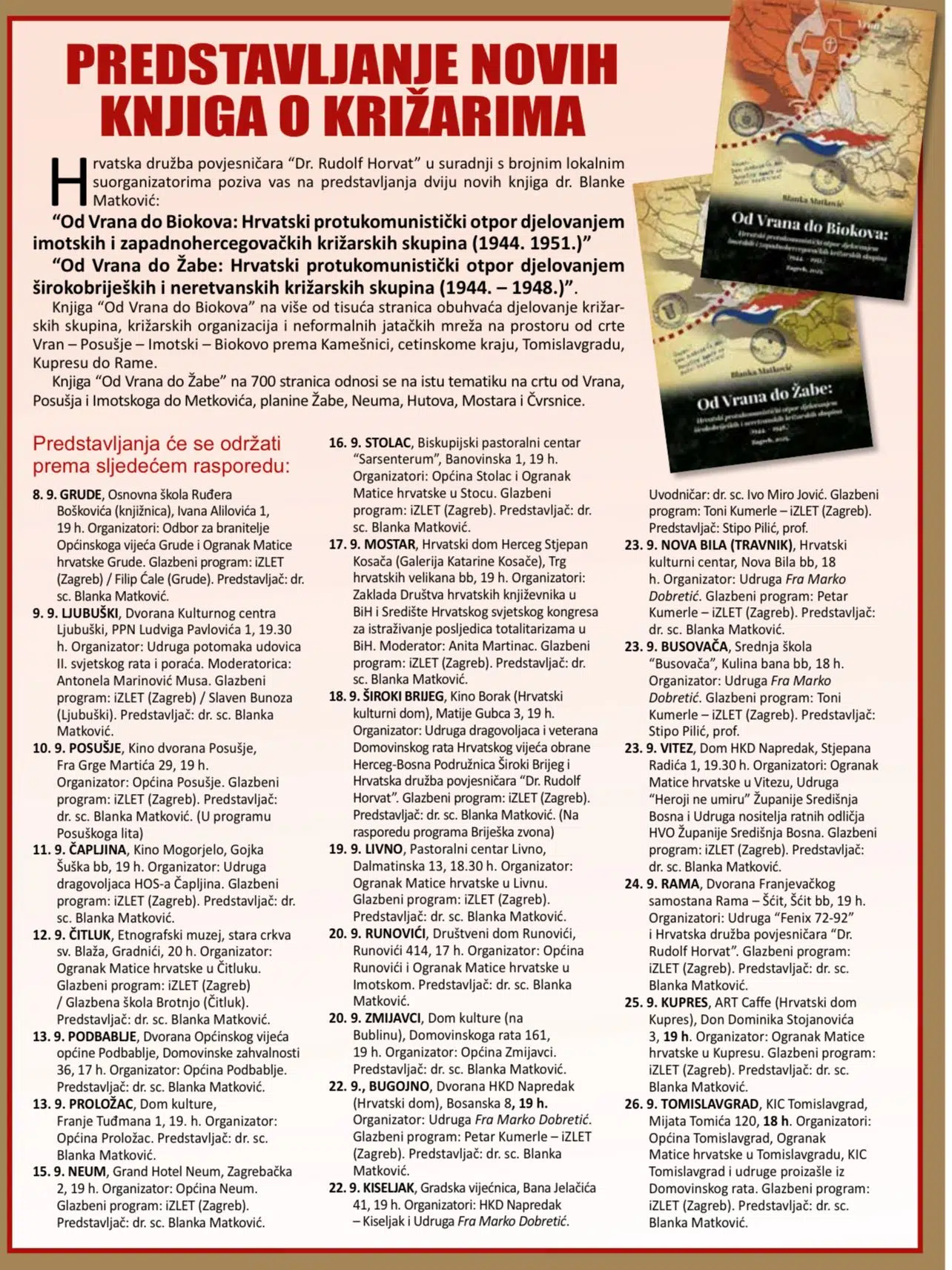 Dr.Blanka Matković za RLJ: 1945. Ljubuški je bio važan tranzitni i operativni prostor križara